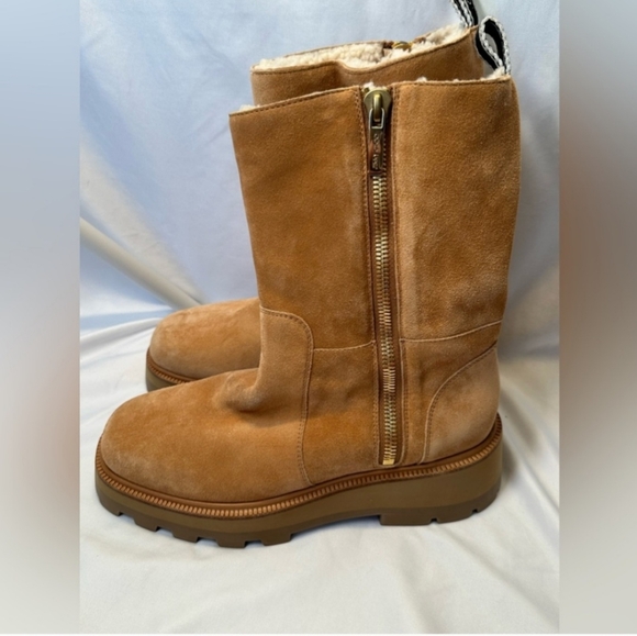 Jimmy Choo Suede Low Heeled Boots - Picture 2 of 7